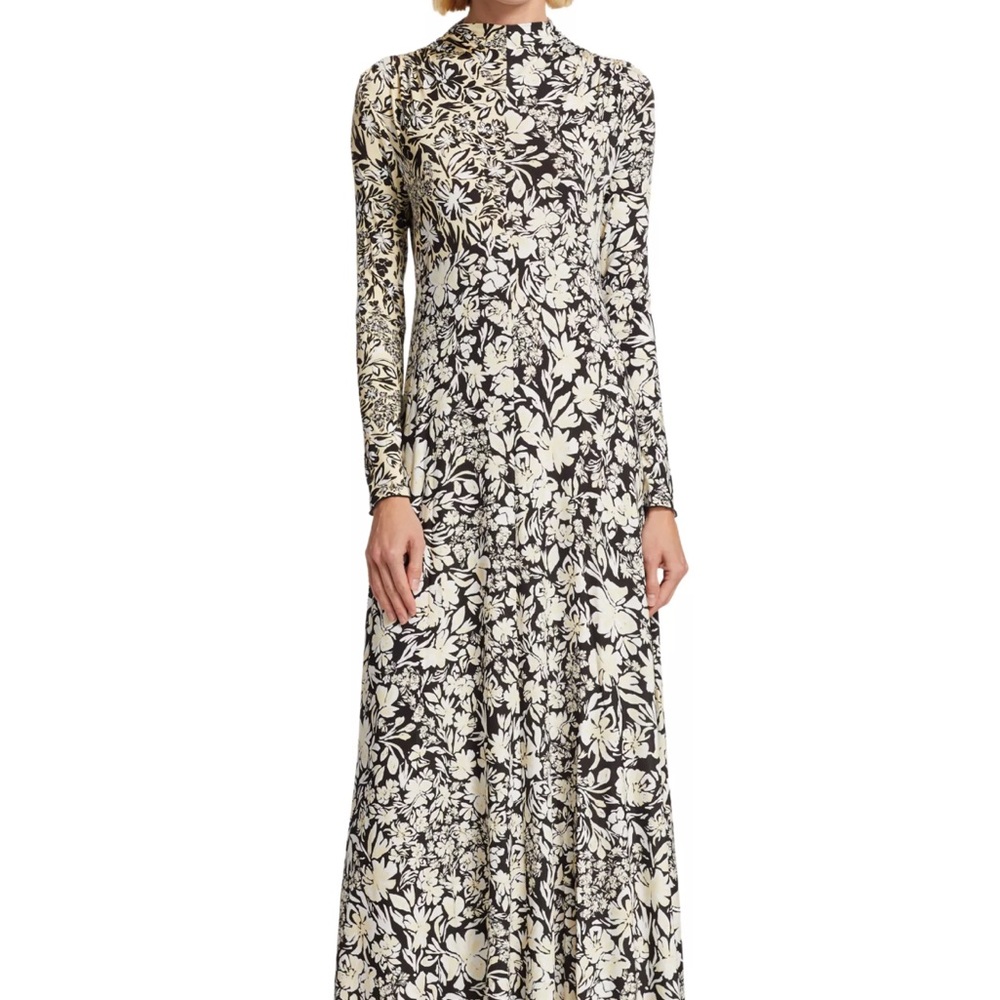 Jil Sander Floral Gathered Maxi Dress